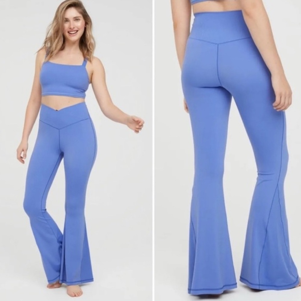 Offline By Aerie High Waistedc‎ Crossover Ribbed Super Flare Leggings-32" Inseam
